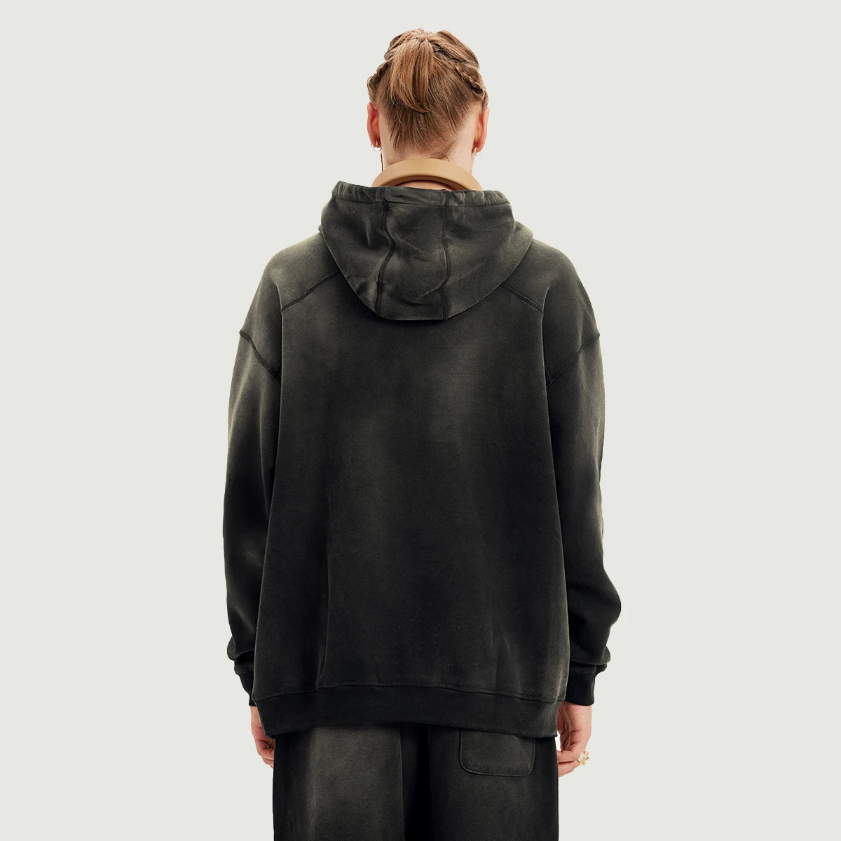 Washed Effect Oversized Hoodie