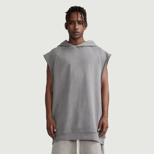Relaxed Sleeveless Hoodie