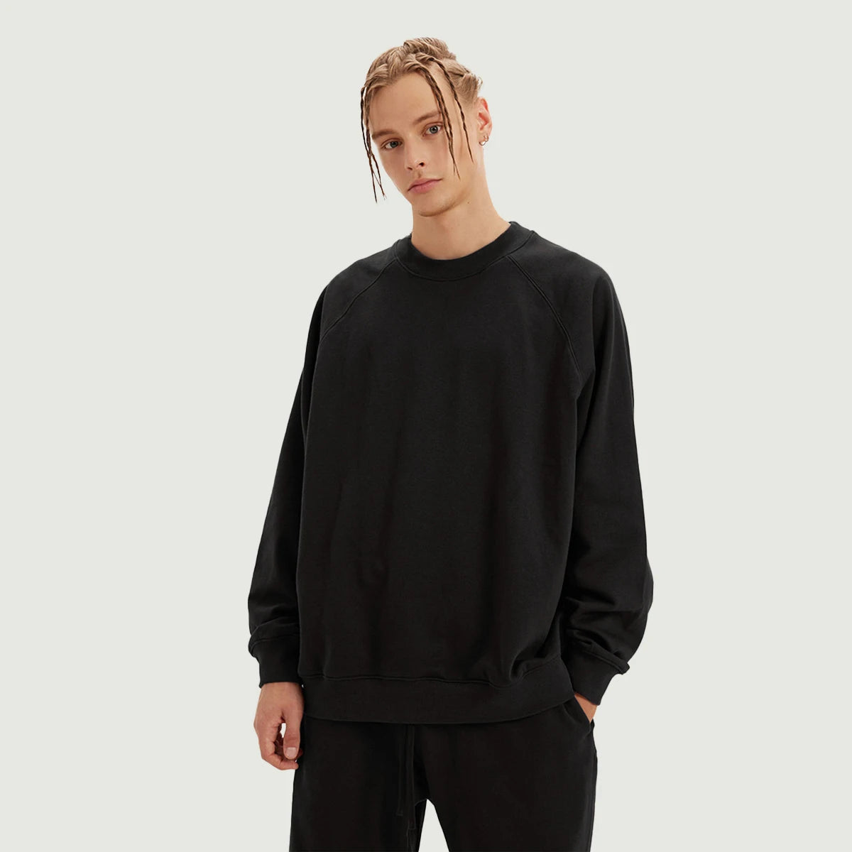 Fleece Lined Basic Sweatshirt